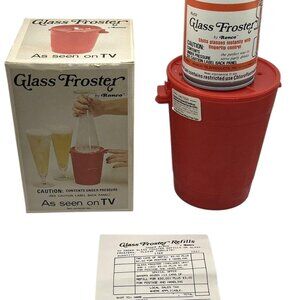 Vintage Ronco Glass Froster In Box 1975 As Seen On TV Empty Canister Used